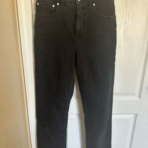Madewell High Rise Curvy 90s Straight Jeans • Size 28 • Black